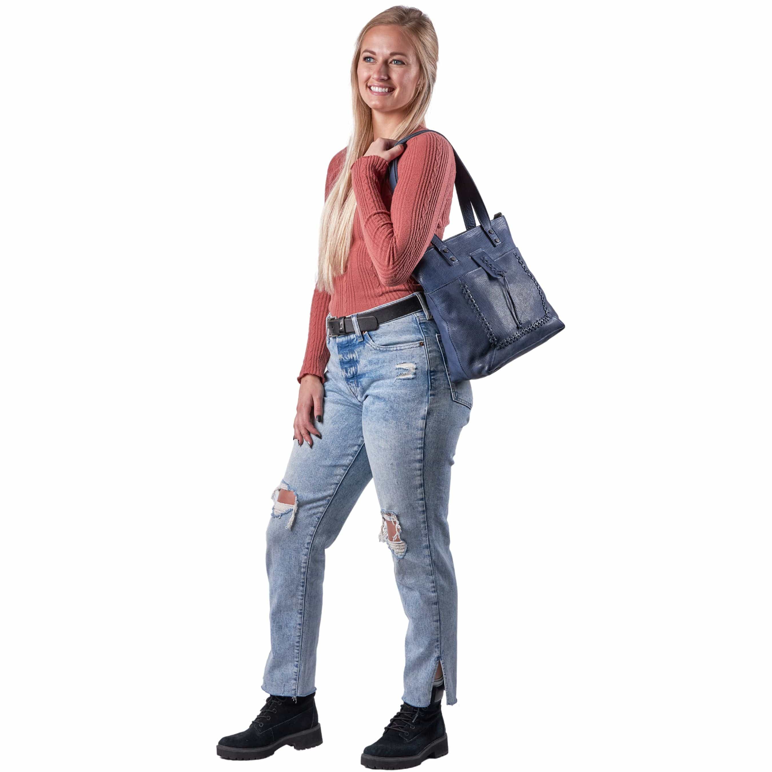 Concealed Carry Eden Tote with Universal Holster for Gun - Women conceal carry purse for pistol - Designer Luxury Conceal Carry Handbag - YKK Locking Zippers and Universal Holster - Comfortable Concealed Carry - crossbody bags for everyday use - most popular crossbody bag
