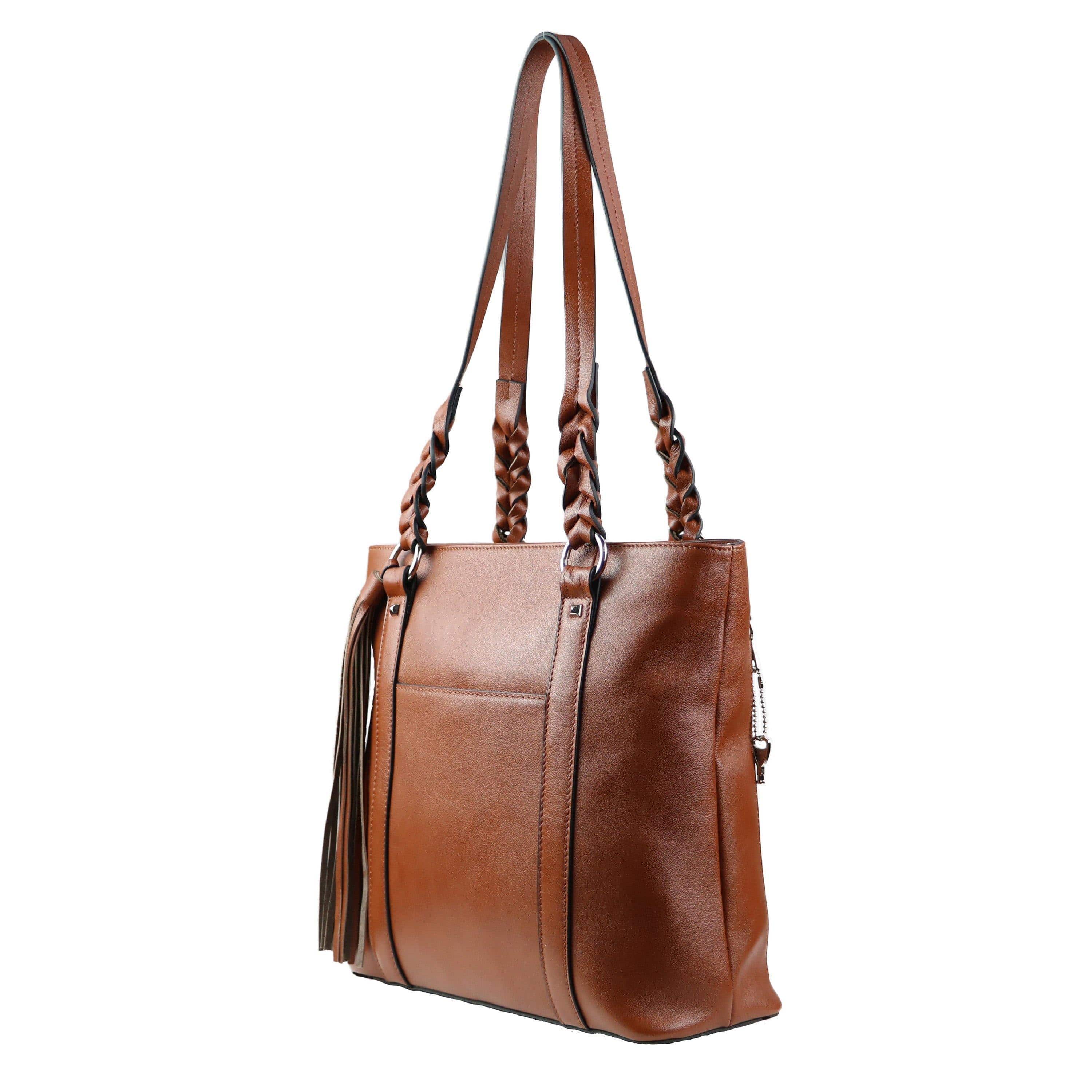 Concealed Carry Bella Leather Tote - Women's Purse for Pistol - Locking Purse with pistol slot - Leather Conceal Carry purse for Women - Concealed carry purse holster - Conceal Carry Handbag for Pistol - Handgun Bags for Women