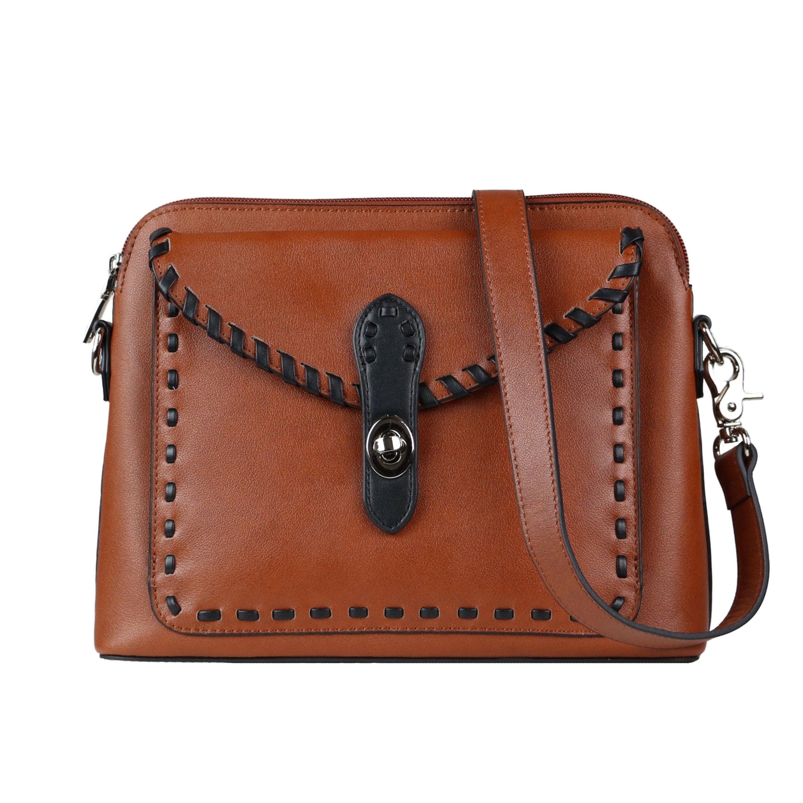 Concealed Carry Evelyn Leather Crossbody - Lady Conceal - soft leather shoulder bags for women's - crossbody bags for everyday use - most popular crossbody bag - crossbody bags for guns - crossbody handgun bag - Unique Hide Purse - Conceal Carry Western Purse - Stylish Carry Evelyn Leather Bag - Bag for Conceal Carrying Women - - Gun Bag for Women