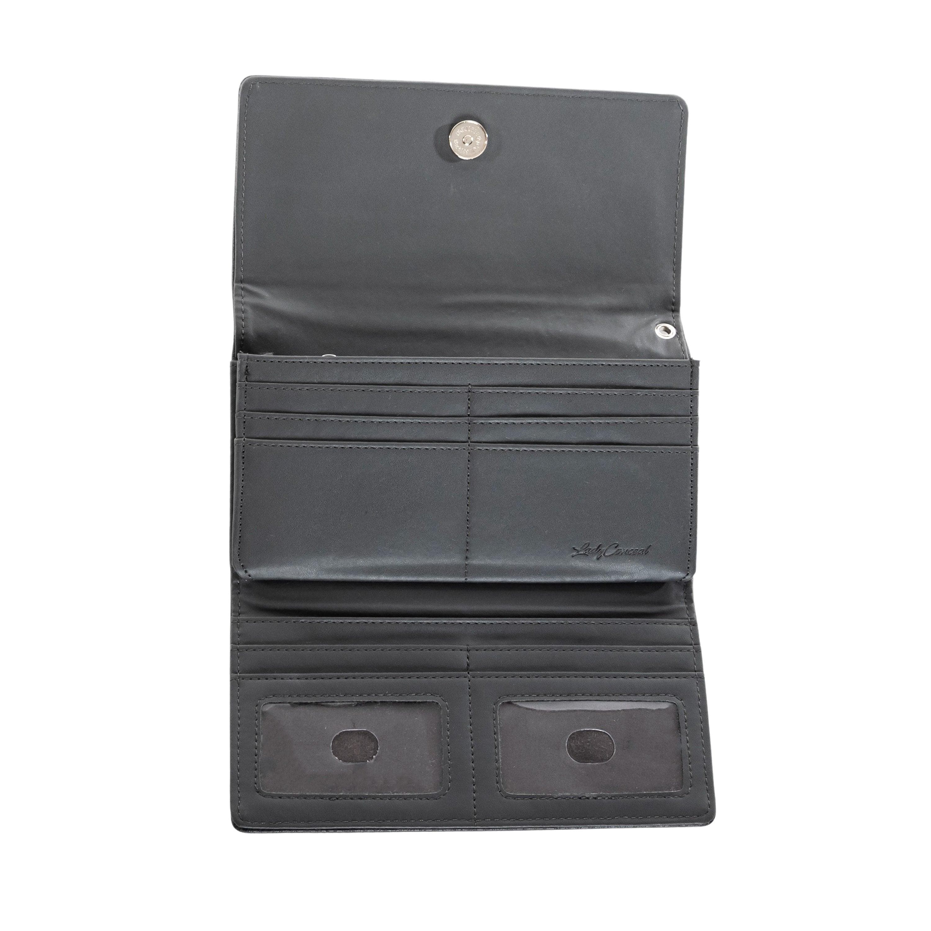 Morgan Clutch Wallet - Lady Conceal - Wallets - leather clutch wallet - brown leather clutch wallet - leather clutch wallet purse bag - classic leather clutch wallet - gray leather clutch wallet small wallets for women - mini wallet - ladies wallet purse - women wallet sale - best small wallets for women