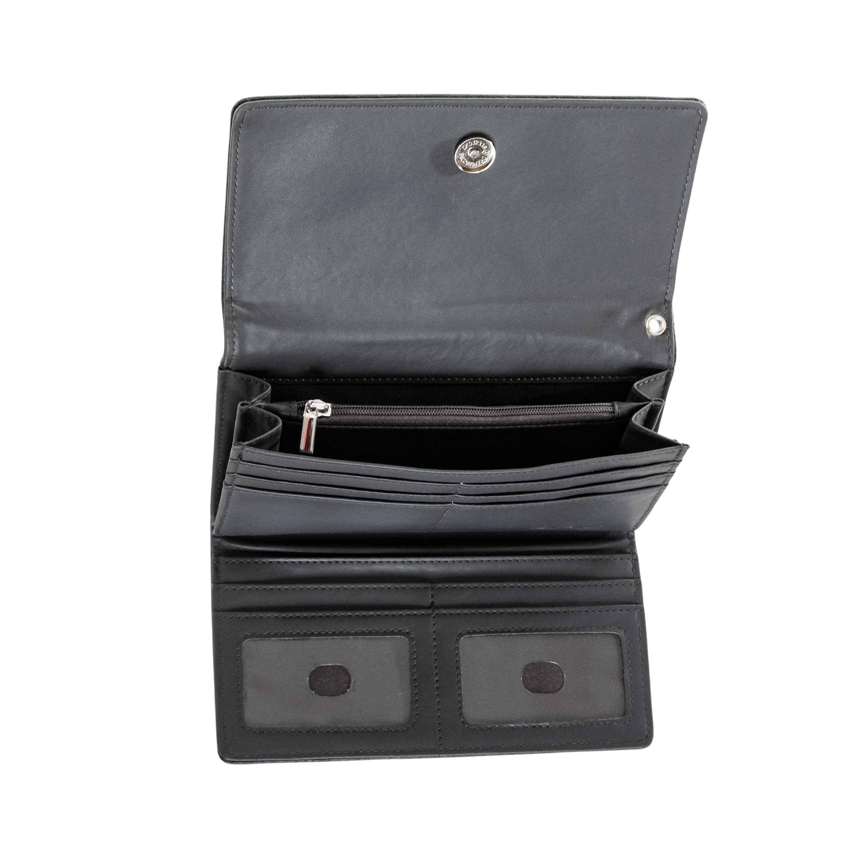 Morgan Clutch Wallet - Lady Conceal - Wallets - leather clutch wallet - brown leather clutch wallet - leather clutch wallet purse bag - classic leather clutch wallet - gray leather clutch wallet small wallets for women - mini wallet - ladies wallet purse - women wallet sale - best small wallets for women