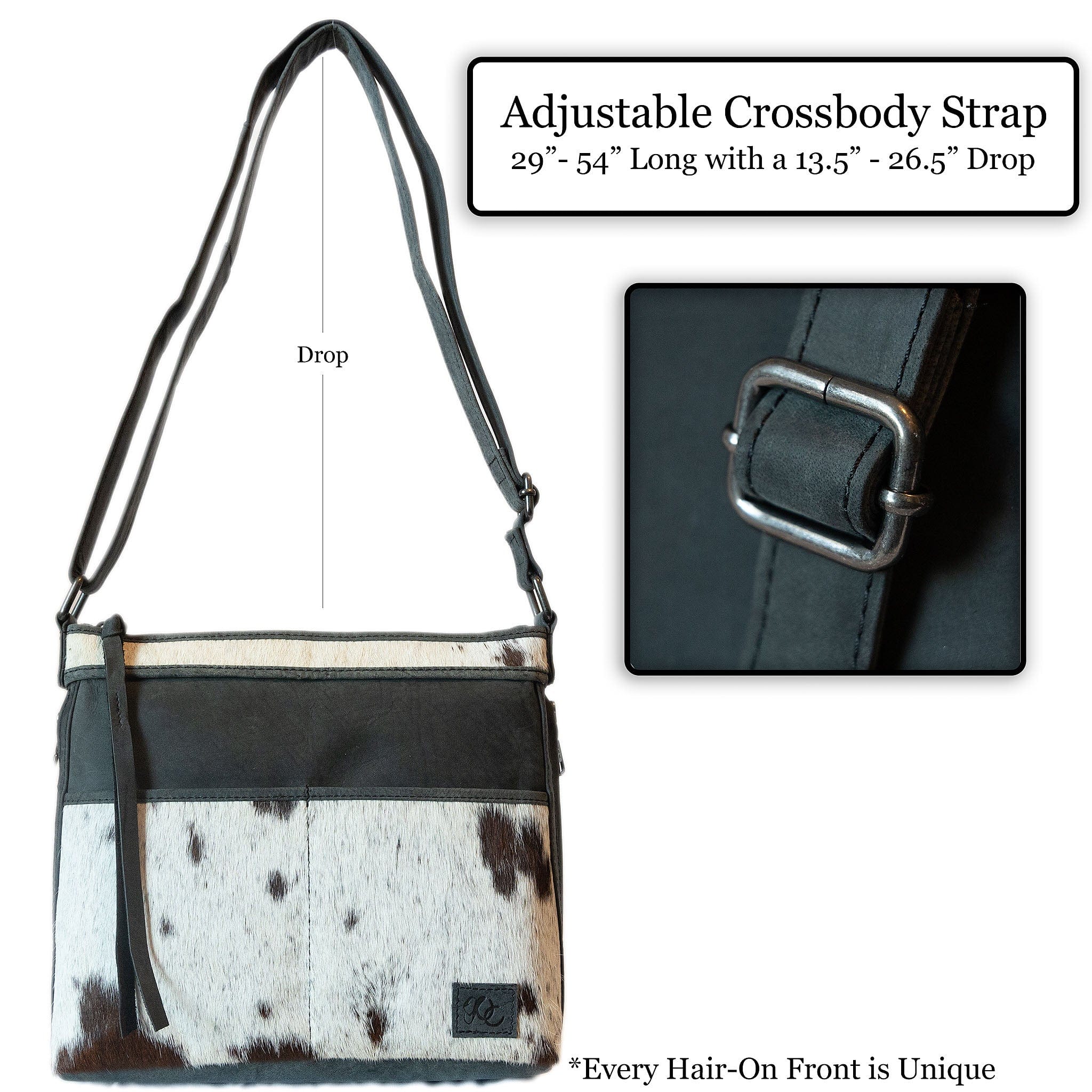 Concealed Carry Diana Crossbody by UC Leather Company - soft leather shoulder bags for women's - crossbody bags for everyday use - most popular crossbody bag - crossbody bags for guns - crossbody handgun bag - Unique Hide Purse - Conceal Carry Western Purse - Stylish CCW Bag - Bag for Conceal Carrying Women - - Gun Bag for Women
