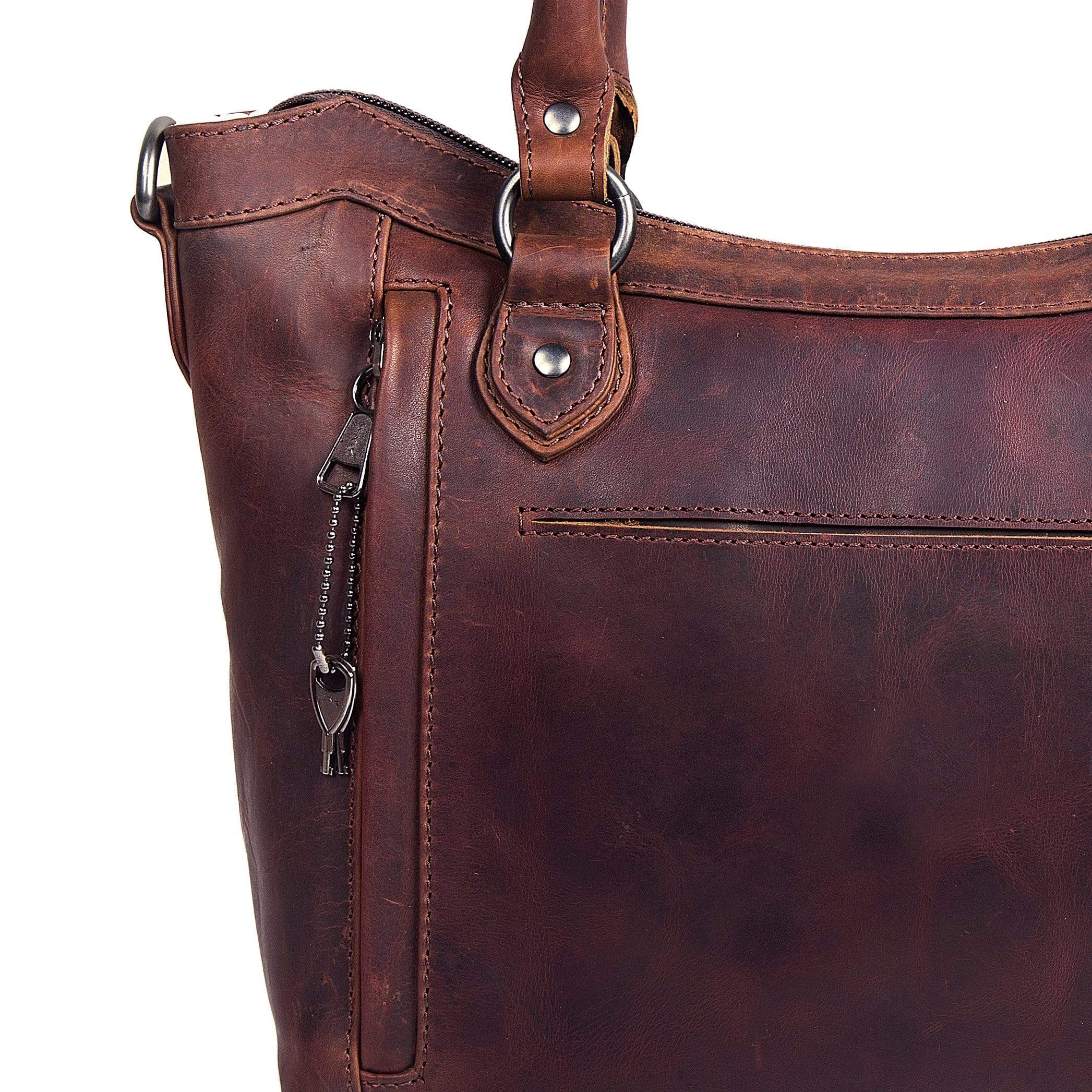 Concealed Carry Sadie Leather Satchel by Lady Conceal - Lady Conceal - designer purses - black designer purse - designer purse brands - designer backpack purse - designer purse sale - womens designer purse sale - designer purses black friday sale - black and white designer purse - black crossbody purse designer - black owned purse designers - woman designer purse - designer purses for women