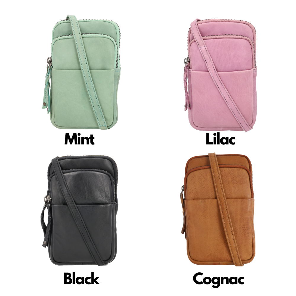 -SALE- Shay Leather RFID Crossbody by Lady Conceal for Tasers and Pepper Spray