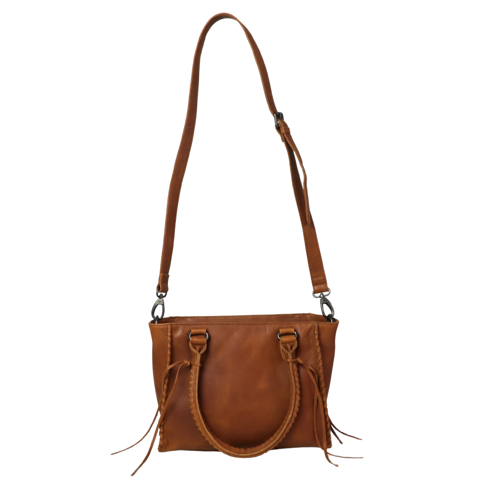 #231 Cognac Western Leather Concealed Carry Satchel