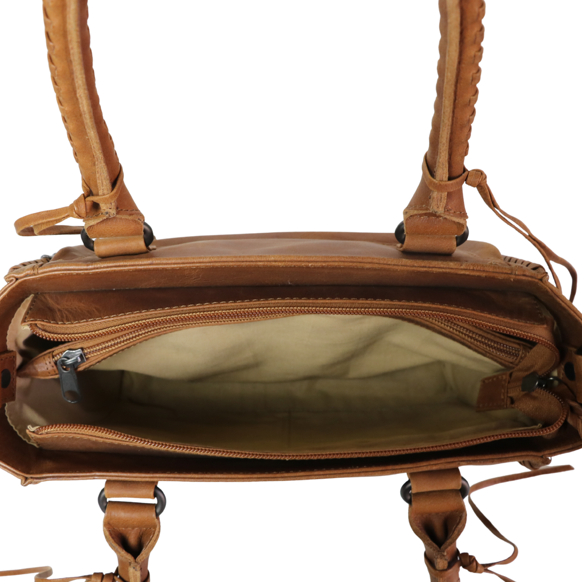 #231 Cognac Western Leather Concealed Carry Satchel