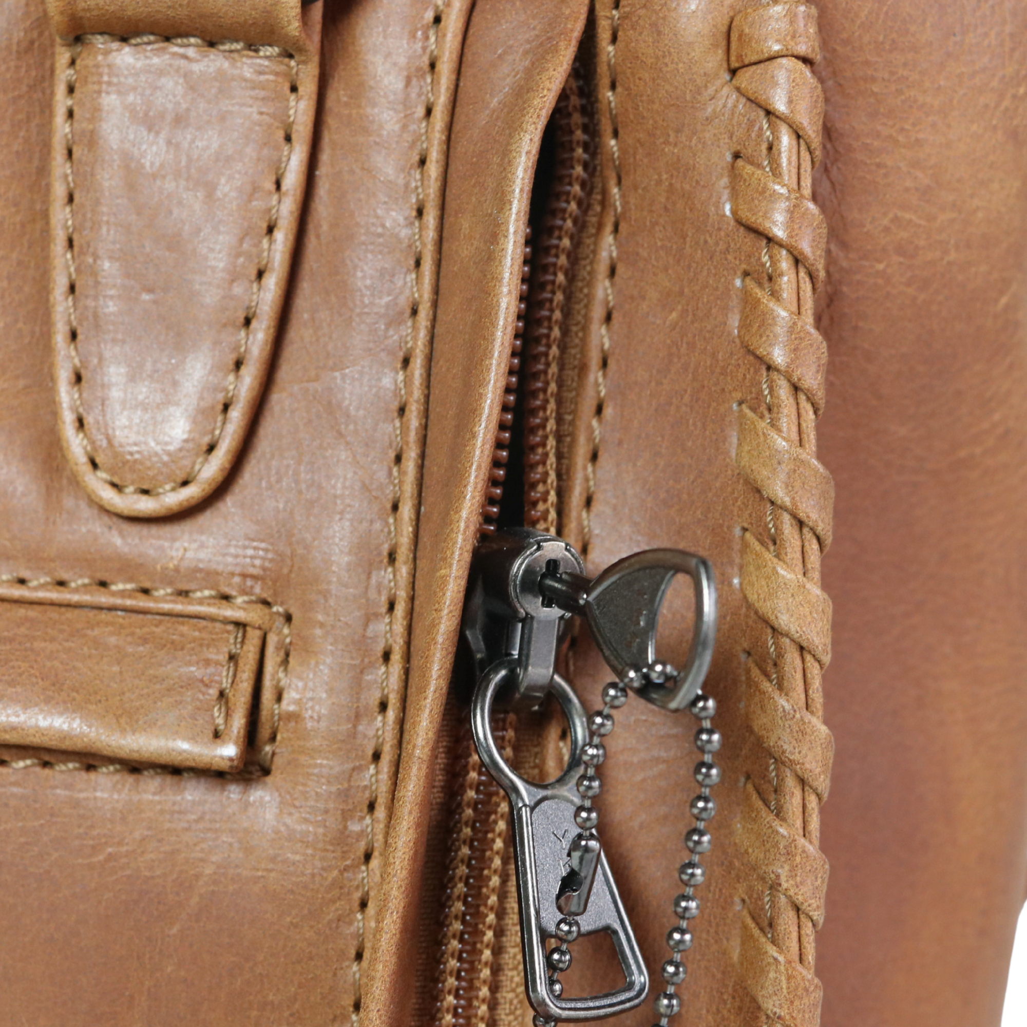 #231 Cognac Western Leather Concealed Carry Satchel