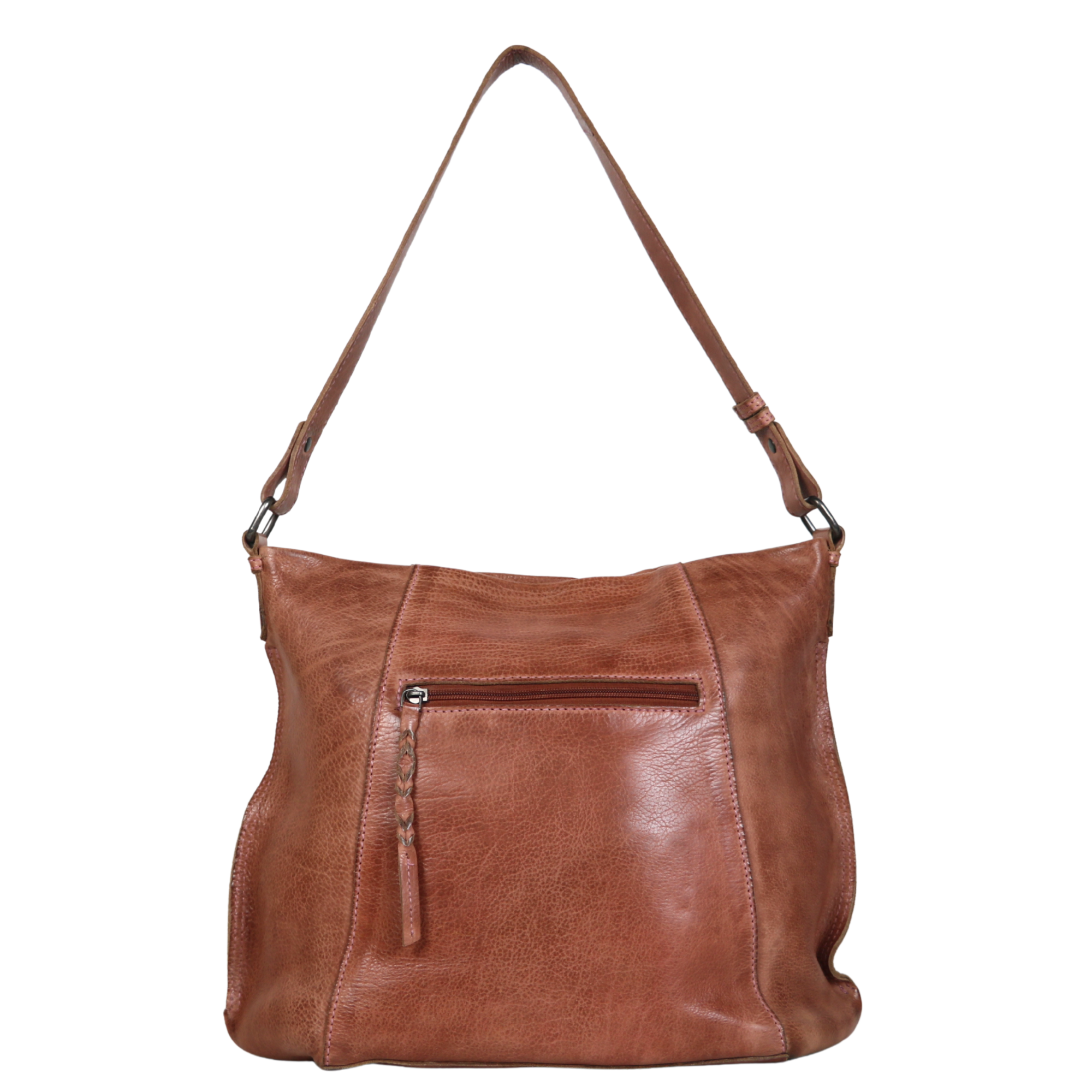 #233 Pink Concealed Carry Leather Hobo Bag