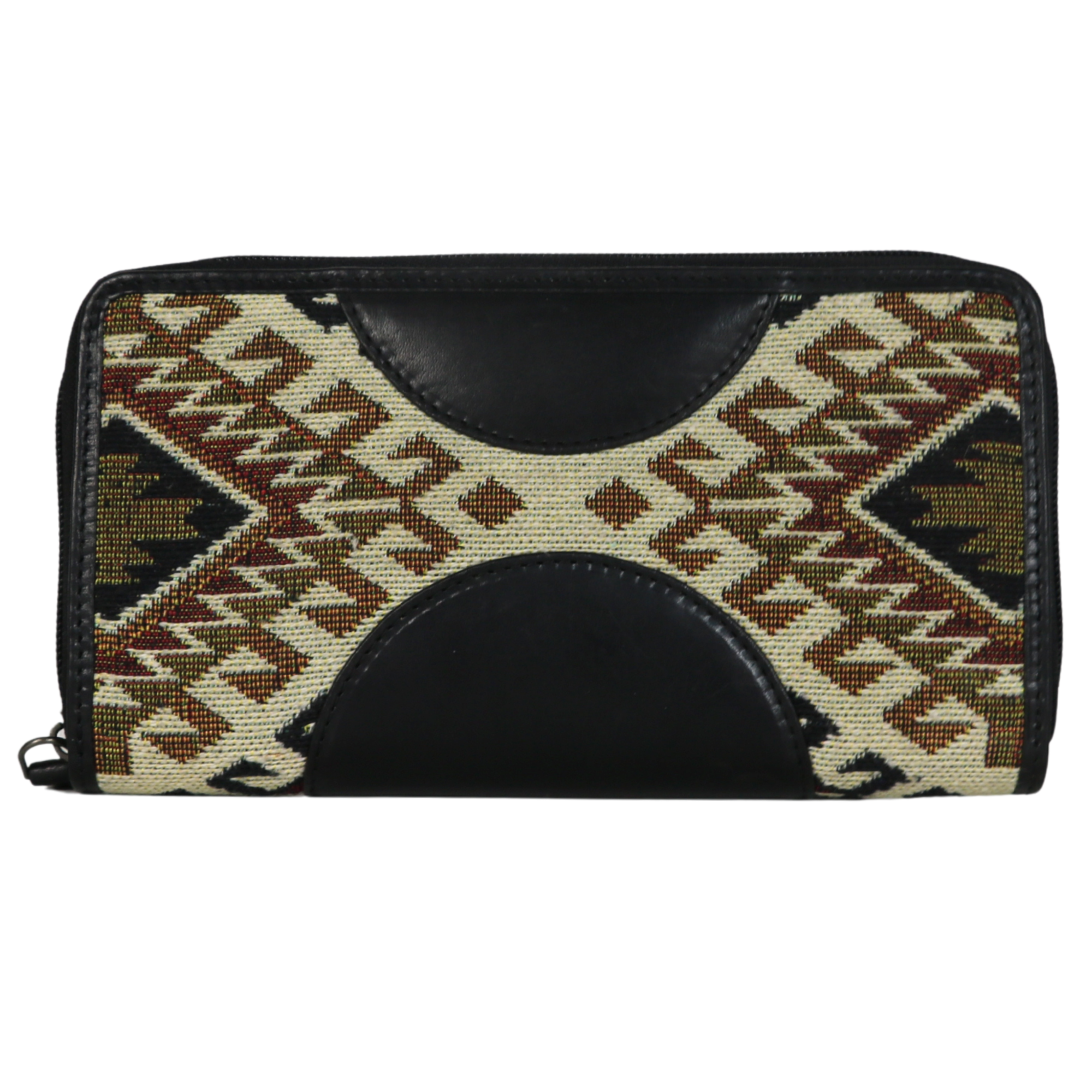 #252 Black and White Western Wallet with RFID