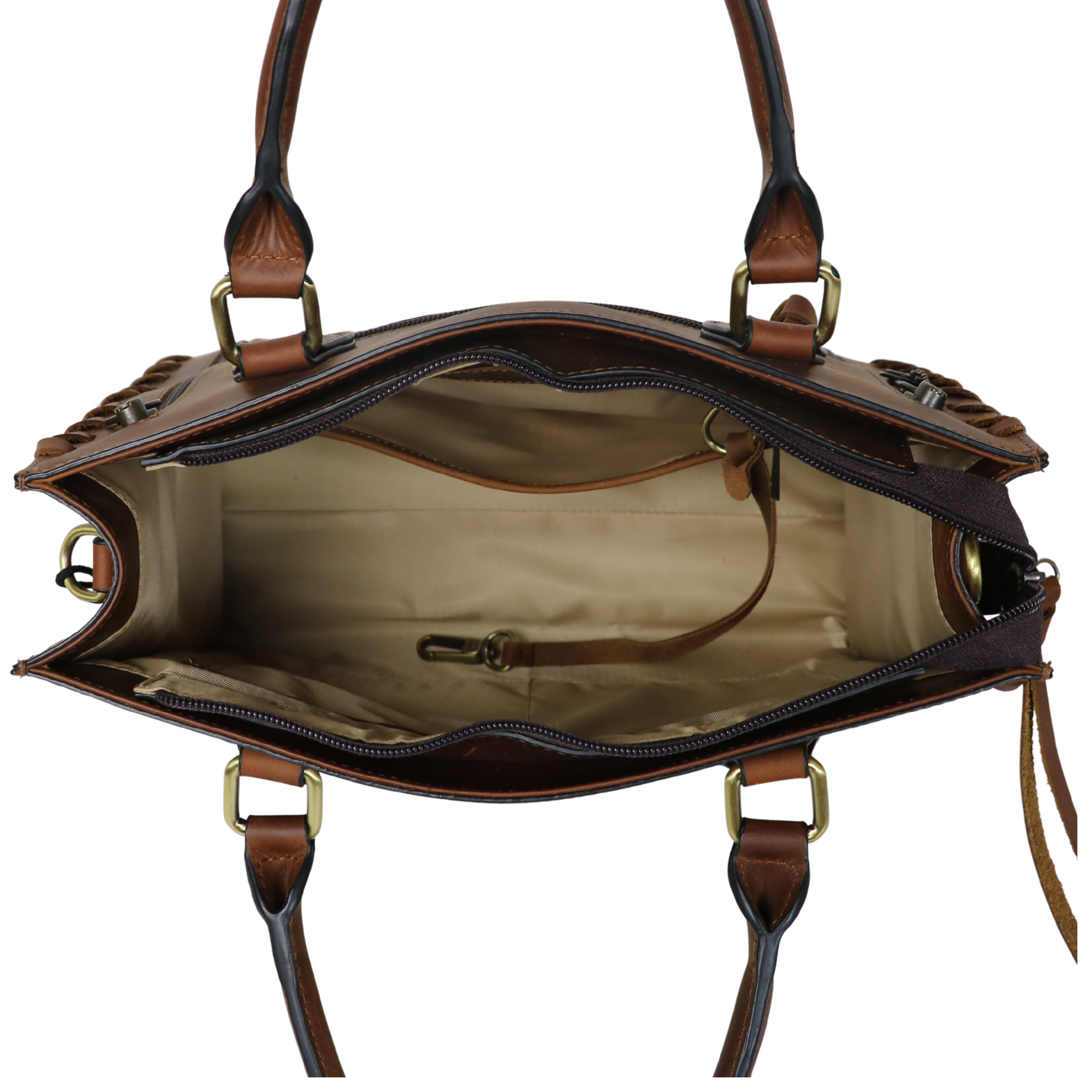 #255 Emma Concealed Carry Satchel with Cheetah strap