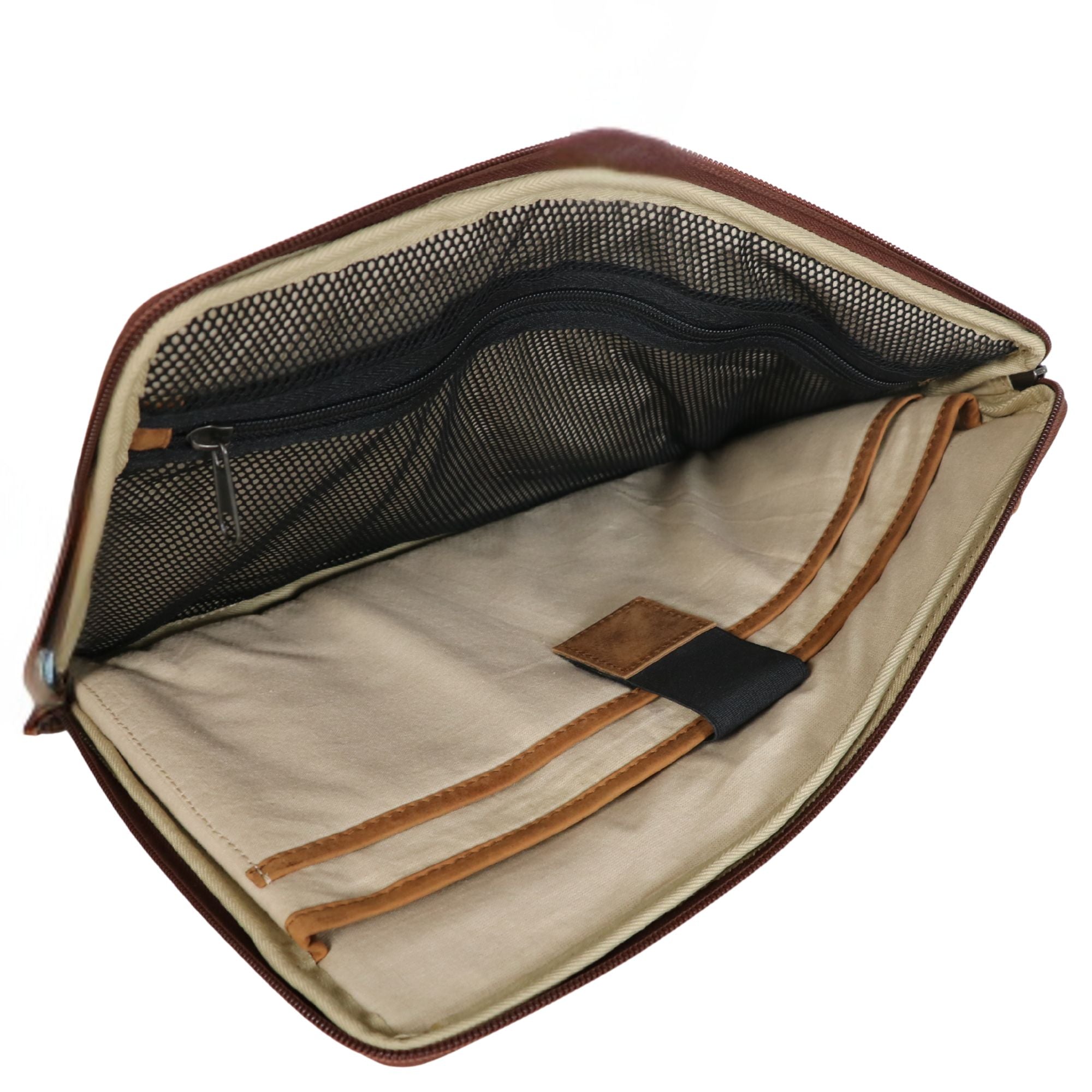 #258 Cognac Computer Sleeve with RFID Protection
