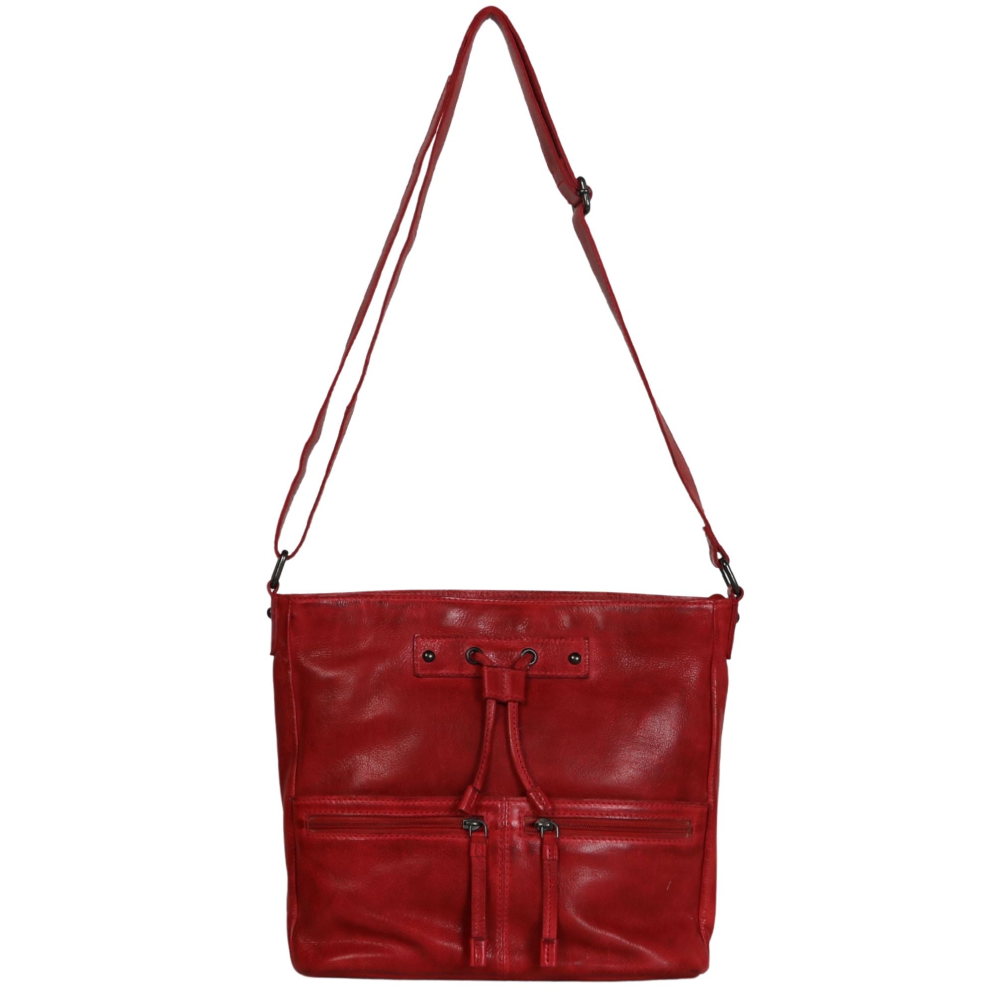 #259 Red Concealed Carry Leather Crossbody