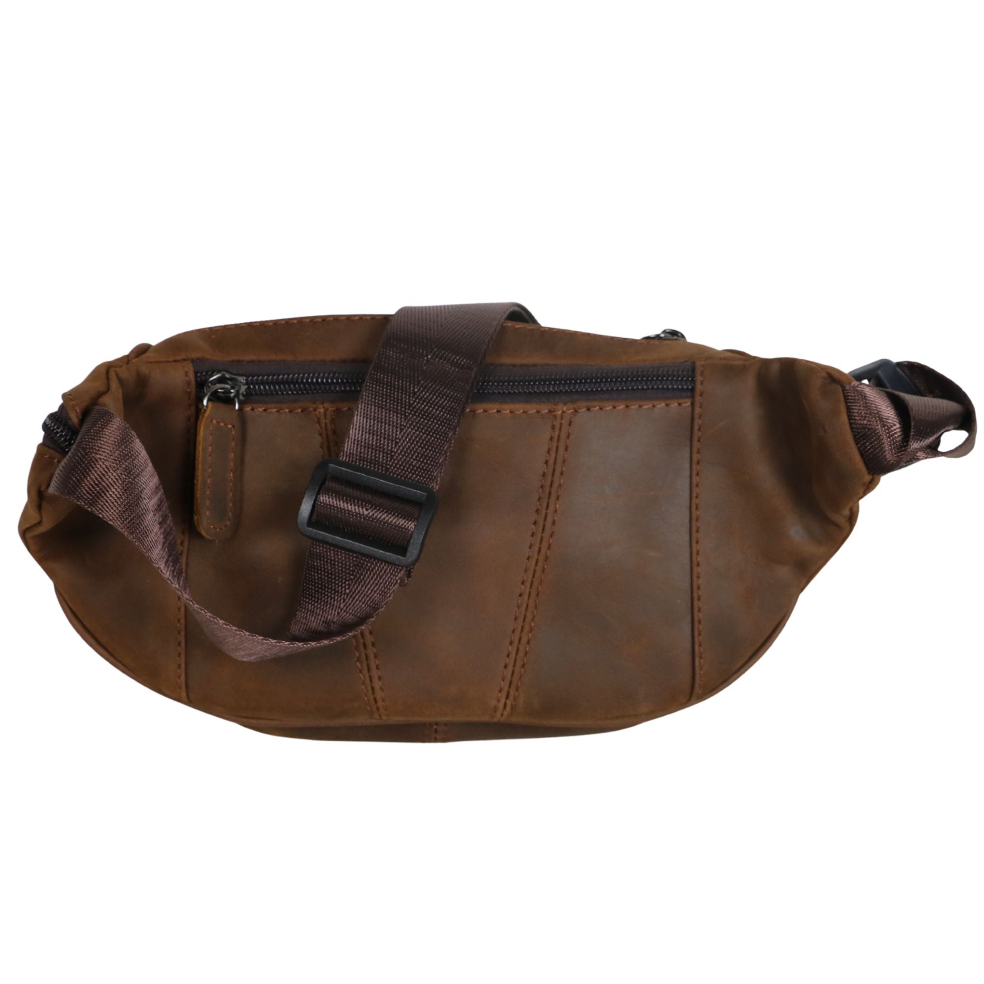 #261 Brown Utility Leather Belt Bag (no concealment)