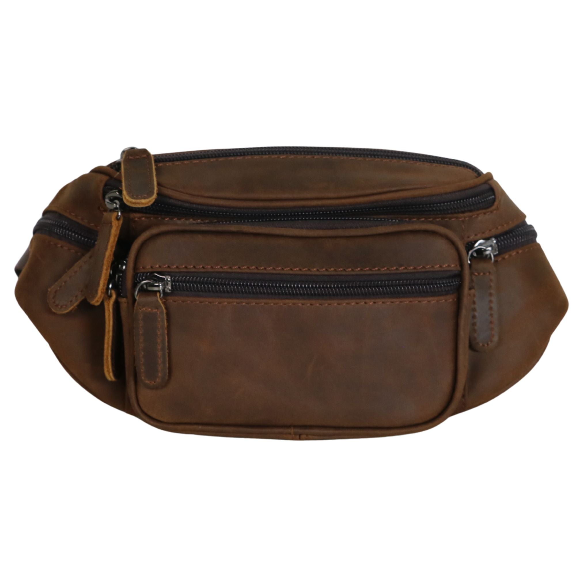 #261 Brown Utility Leather Belt Bag (no concealment)