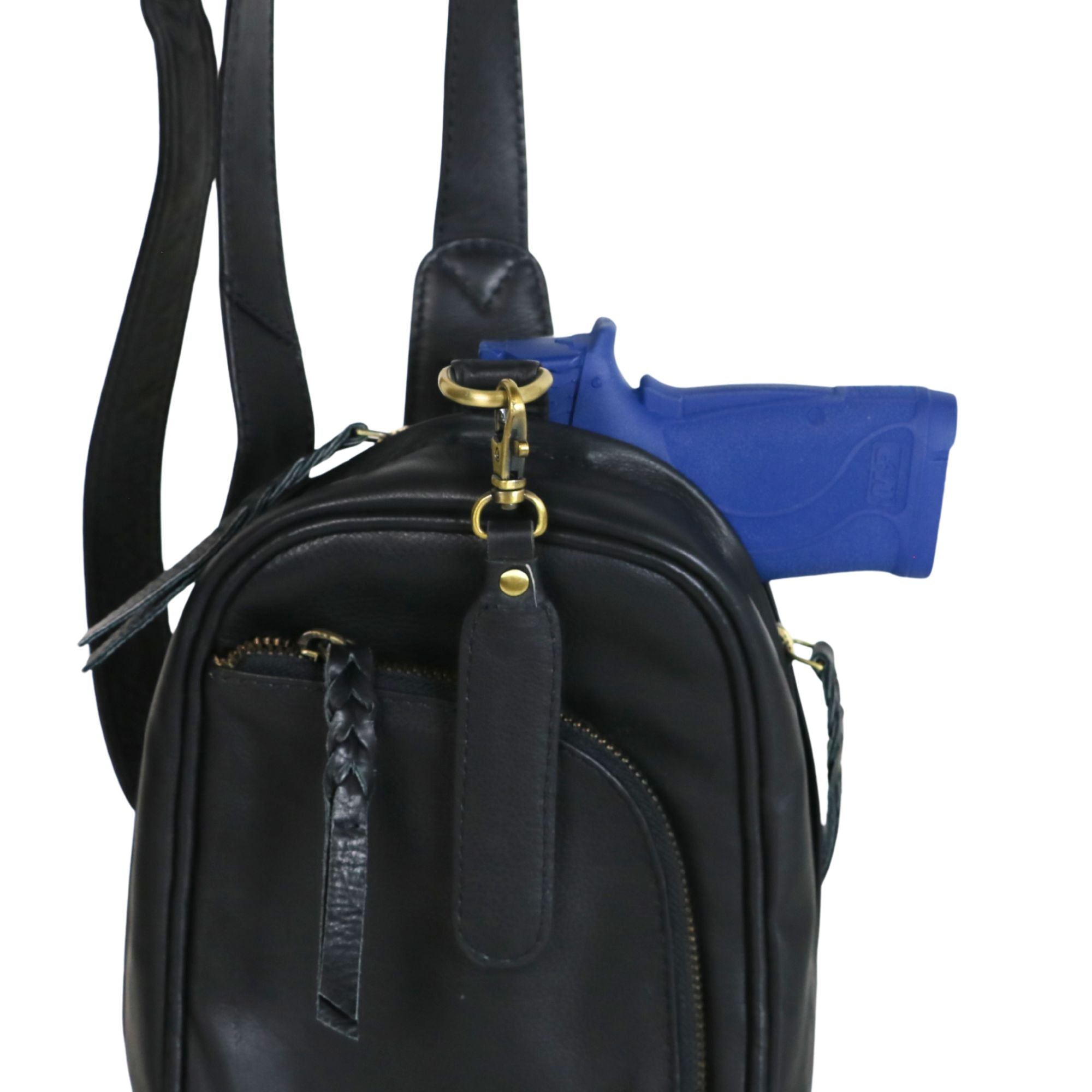 #271 Faux Leather Quick-Draw Sling