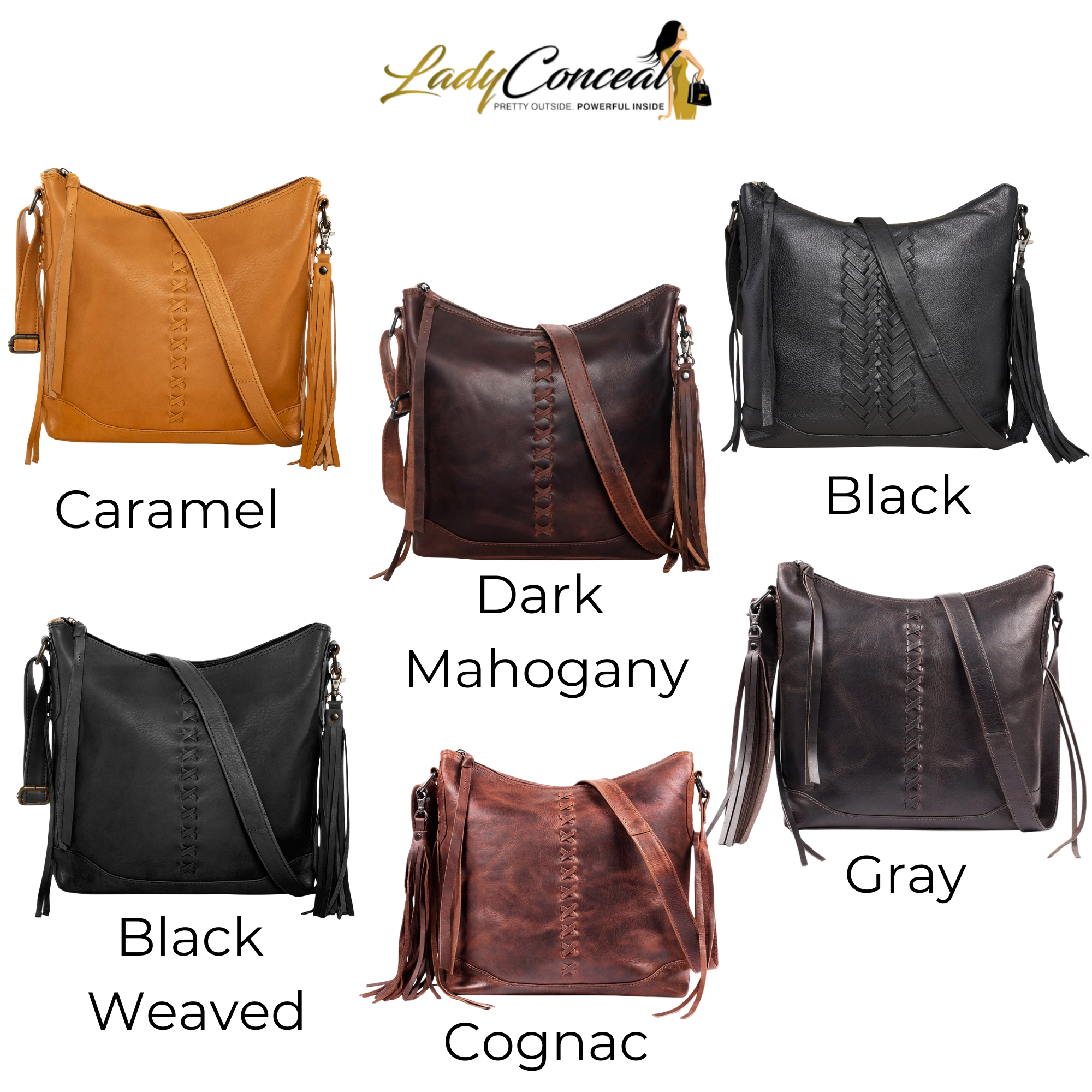 Concealed Carry Purse Blake Leather Crossbody by Lady Conceal
