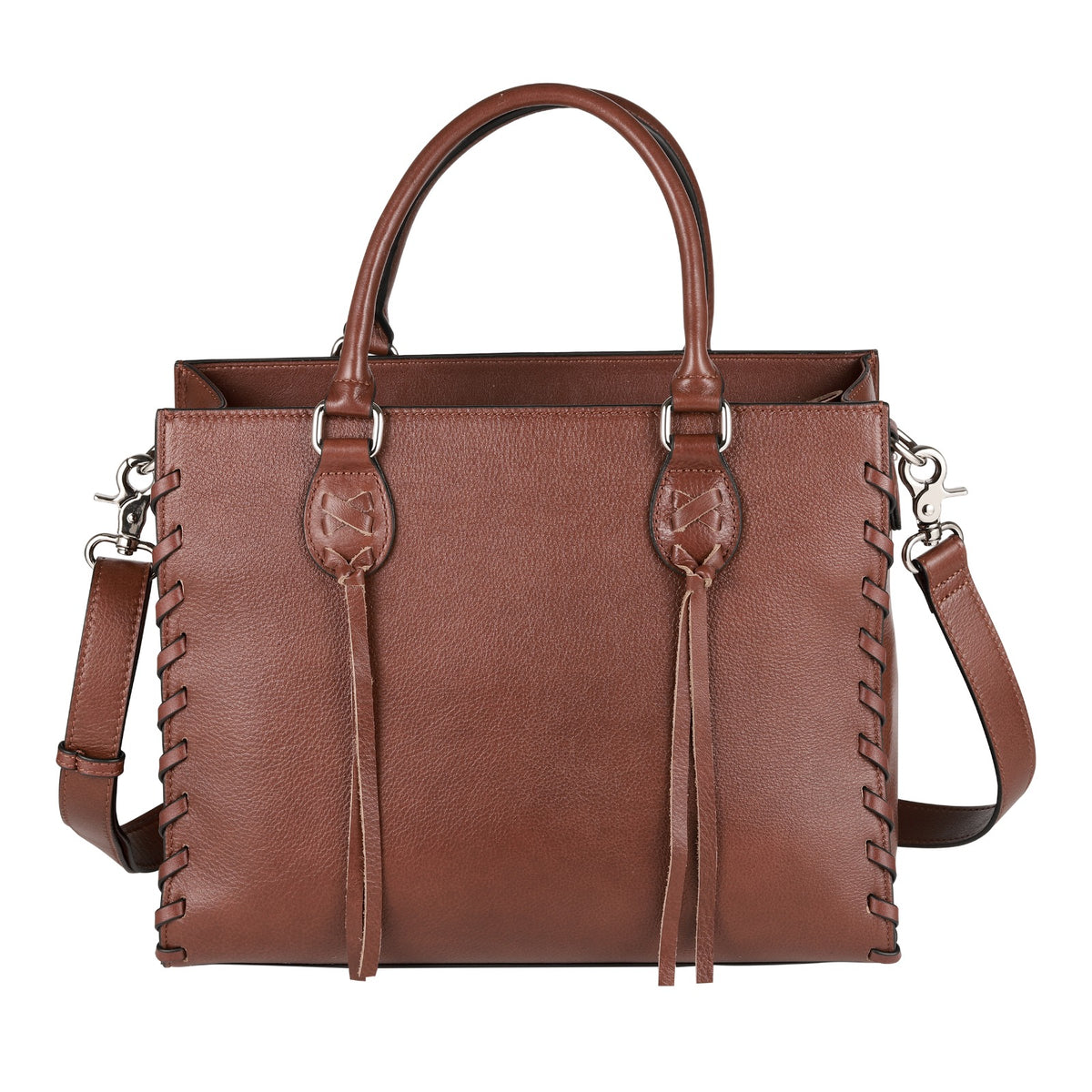 Concealed Carry Emma Leather Satchel -  Designer Concealed Carry Purse -  YKK Locking Purse with Universal Holster -  Leather Bag For Gun Owners - Easy Conceal Carry -  CCW Purse for Women - Conceal and Carry purse for Handgun - Designer Luxury Conceal Carry Handbag -  Handbag Gun and Pistol Bag - Handbag for concealed gun - Hidden Gun Bag