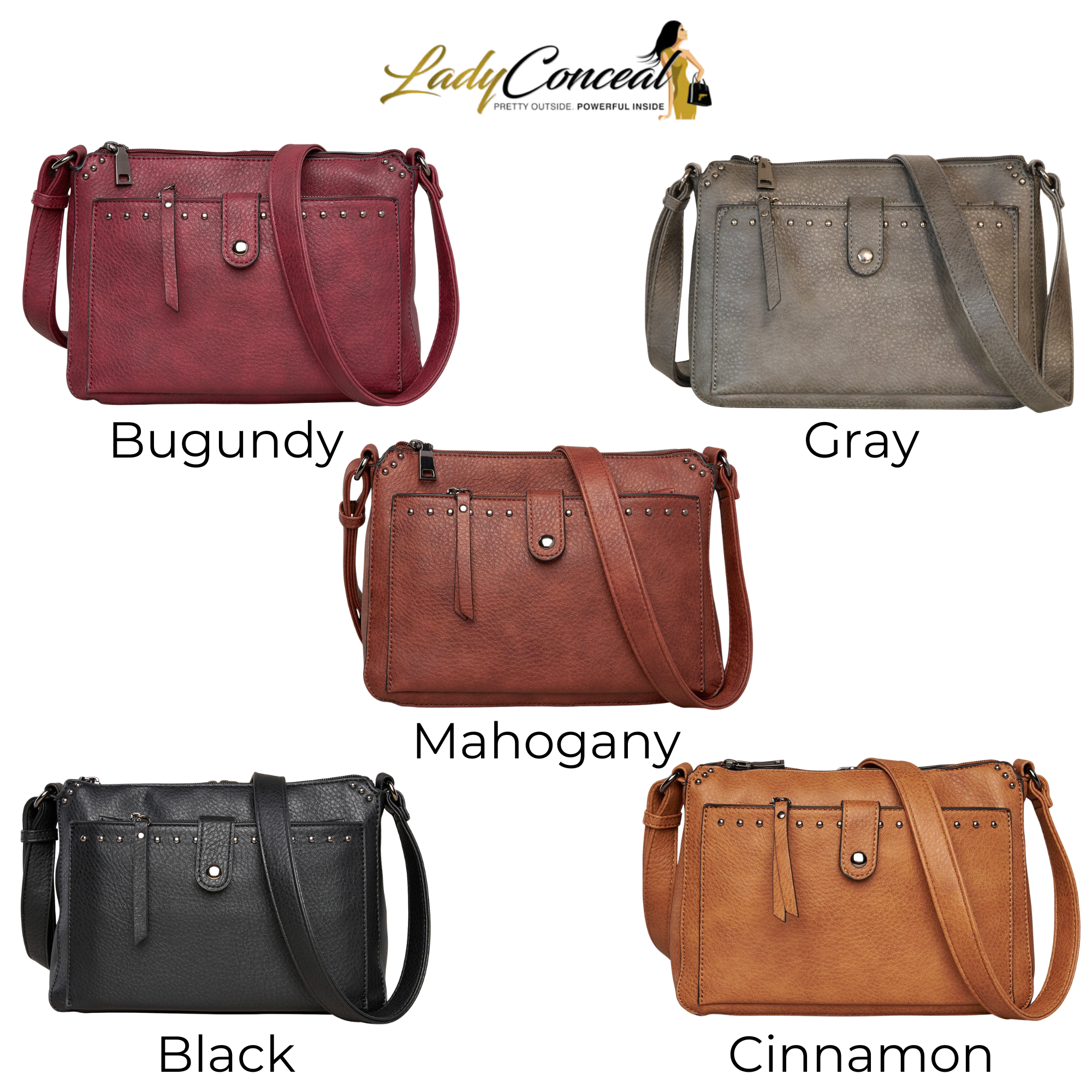 -SALE- Concealed Carry Kinsley Crossbody with RFID Slim Wallet by Lady Conceal