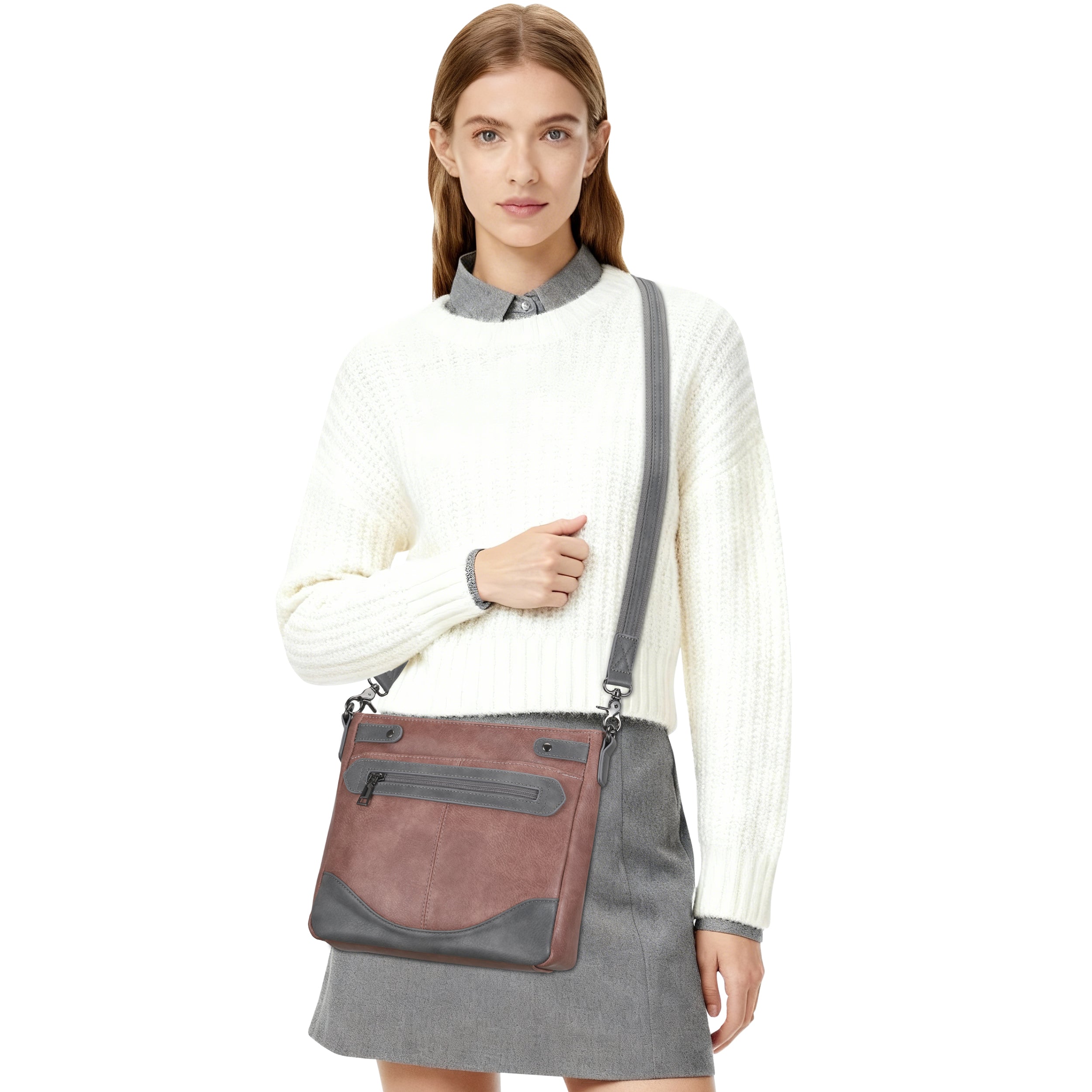 Lady Conceal Addison concealed carry crossbody purse with adjustable reinforced strap