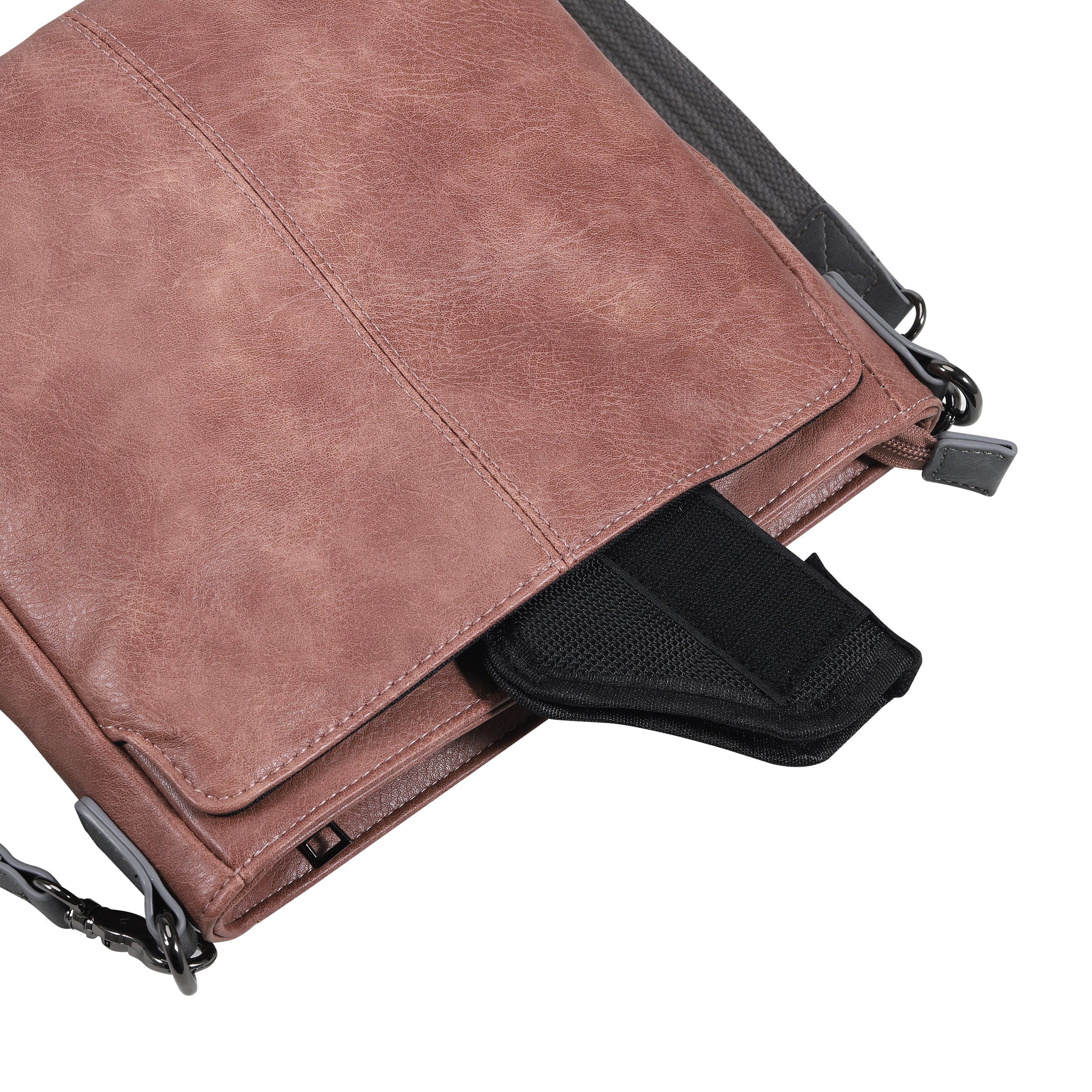 Concealed Carry Addison Crossbody by Lady Conceal magnetic draw purse for pistol EDC