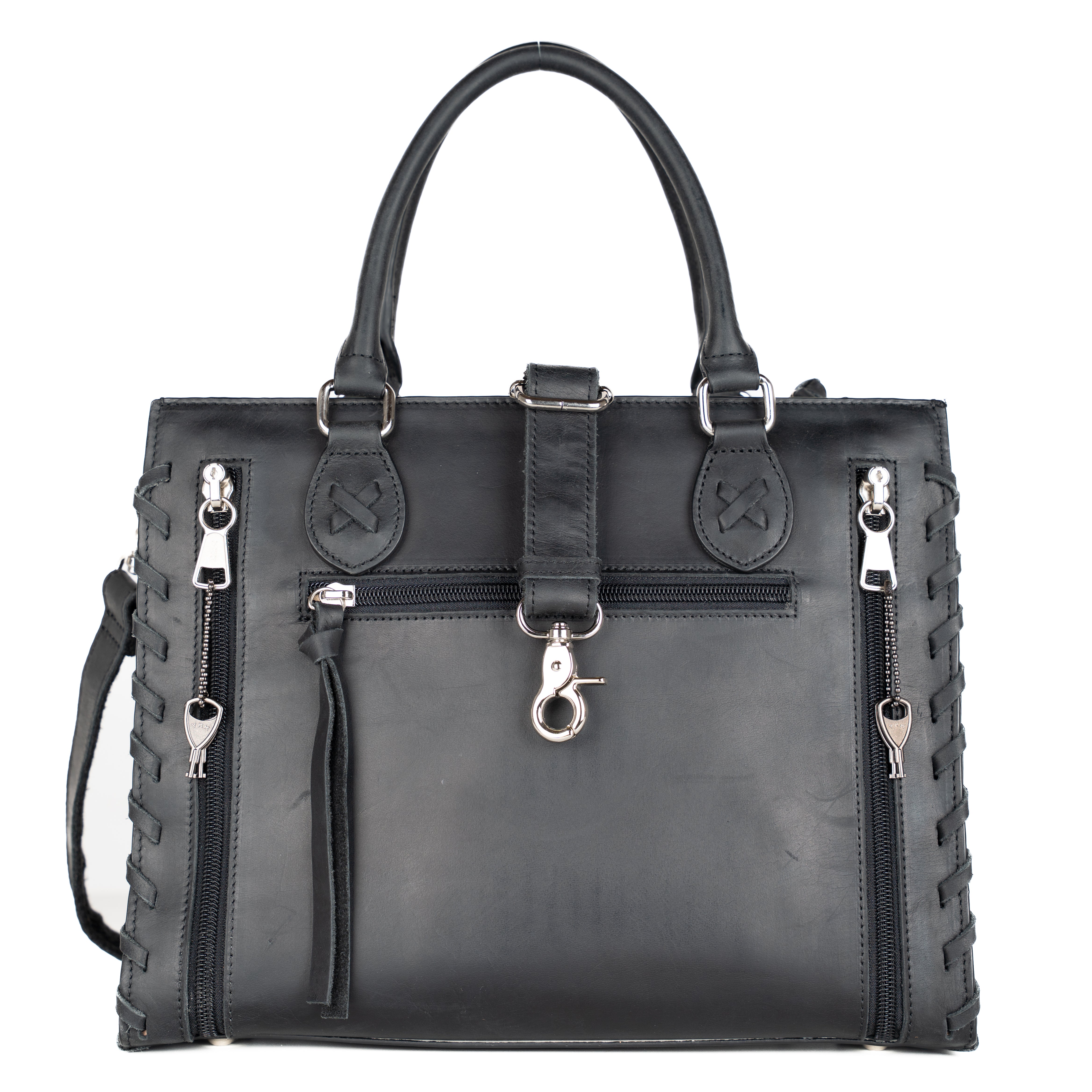 Concealed Carry Emma Leather Satchel -  Designer Concealed Carry Purse -  YKK Locking Purse with Universal Holster -  Leather Bag For Gun Owners - Easy Conceal Carry -  CCW Purse for Women - Conceal and Carry purse for Handgun - Designer Luxury Conceal Carry Handbag -  Handbag Gun and Pistol Bag - Handbag for concealed gun - Hidden Gun Bag