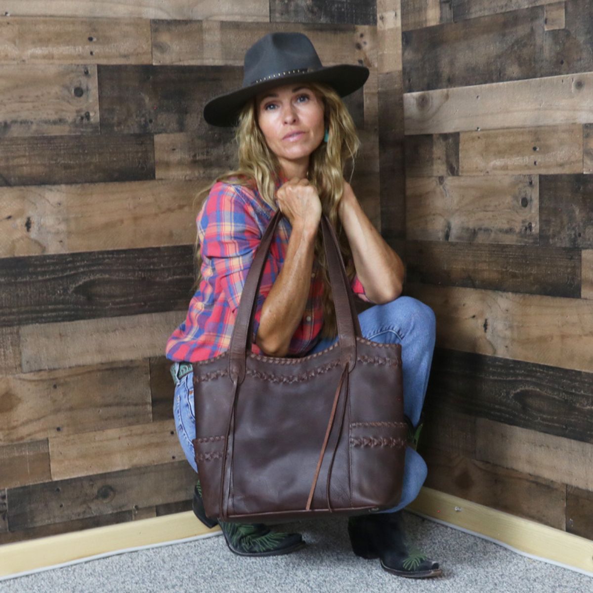 Concealed Carry Kendall Leather Tote by Lady Conceal