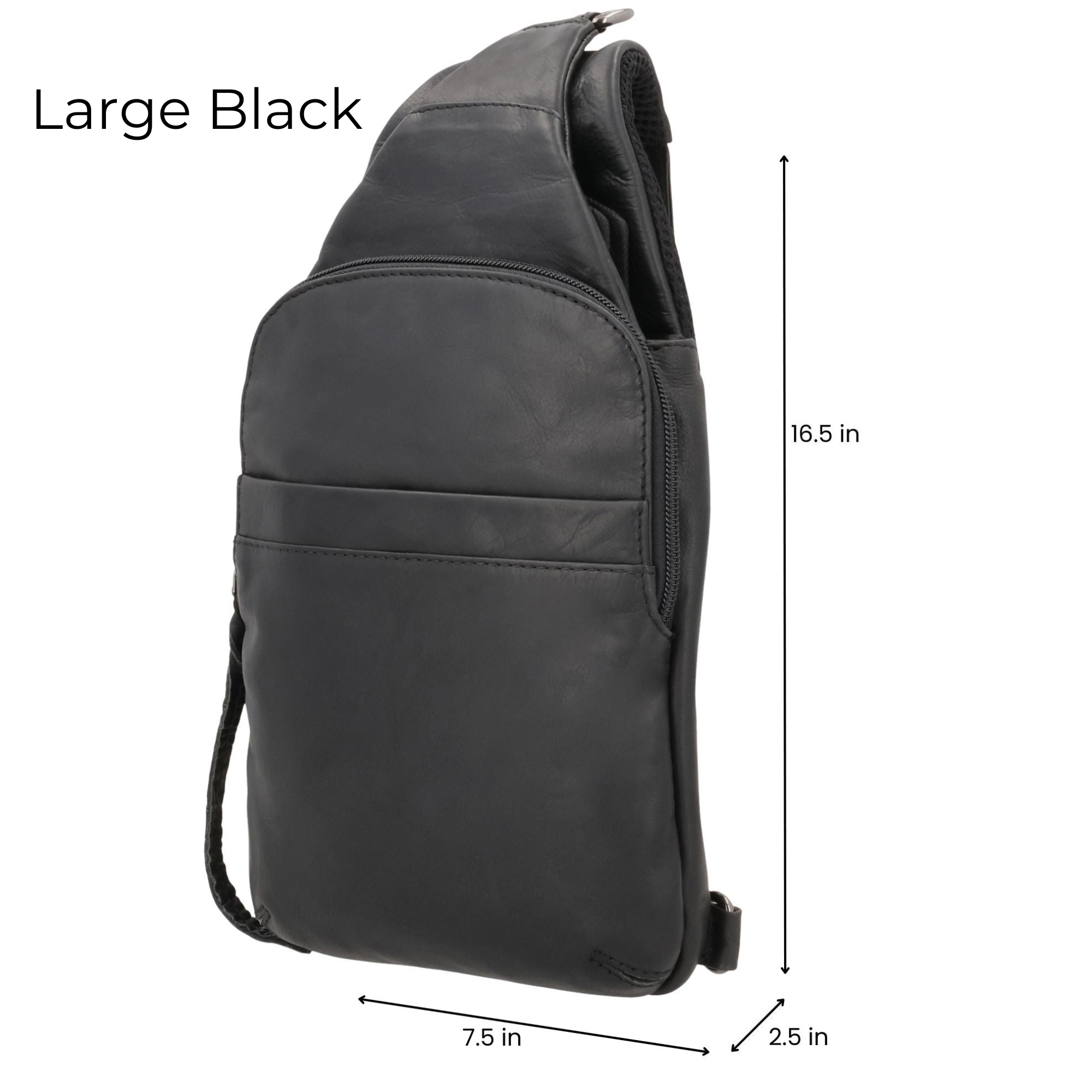 Concealed Carry Unisex Dakota Leather Sling by Lady Conceal — CCW Crossbody with Universal Holster for Rapid Draw