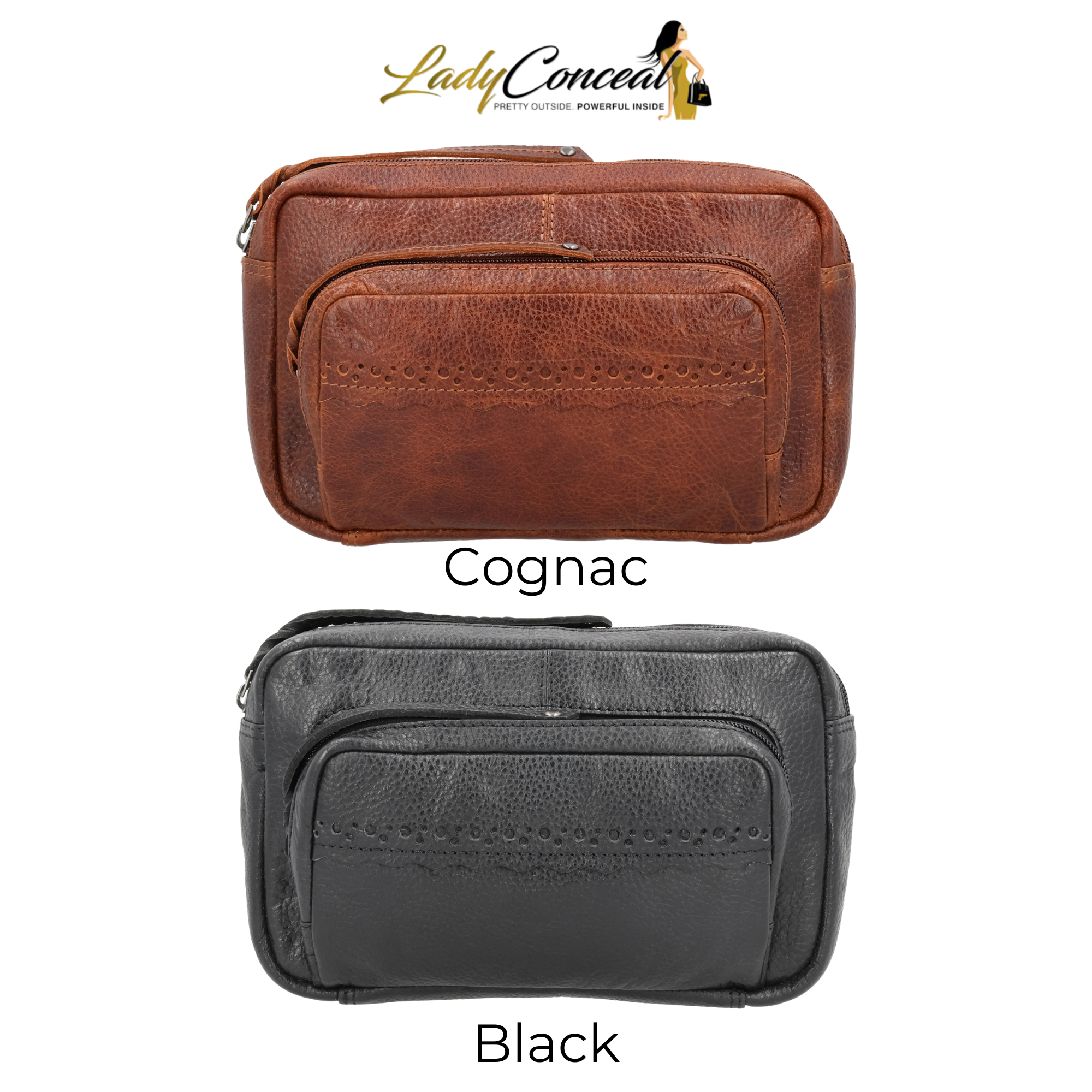 -SALE- Concealed Carry Laney Buffalo Belt Bag by Lady Conceal