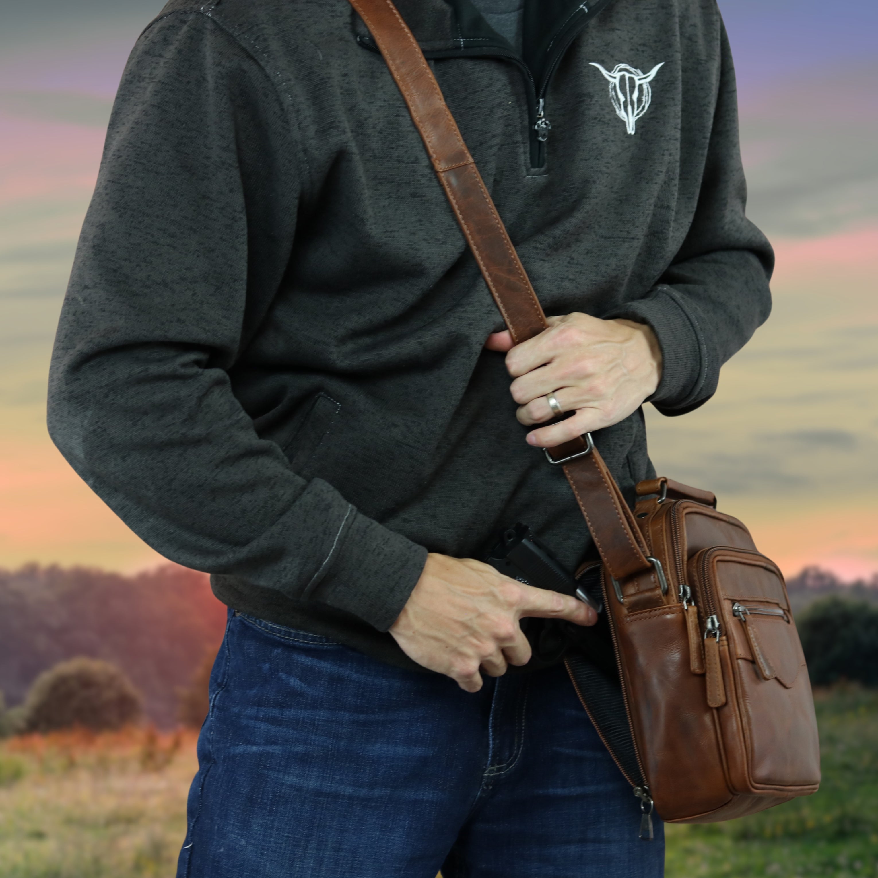 Concealed Carry Logan Unisex Crossbody Bag -  Men Gun Bag with Clip Storage -  Conceal Carry Logan Unisex Bag -  CCW Universal Logan Unisex Bag -  Concealed Carry Purse -  most popular crossbody bag -  crossbody handgun bag -  crossbody bags for everyday use -  Lady Conceal -  Unique Hide Purse -  Locking YKK Purse -  Fanny Pack for Gun and Pistol -  Easy CCW -  Fast Draw Bag -  Secure Gun Bag